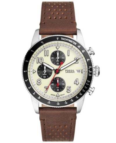 Fossil Мужские спортивные часы Sport Tourer Chronograph LiteHideLeather, 42mm