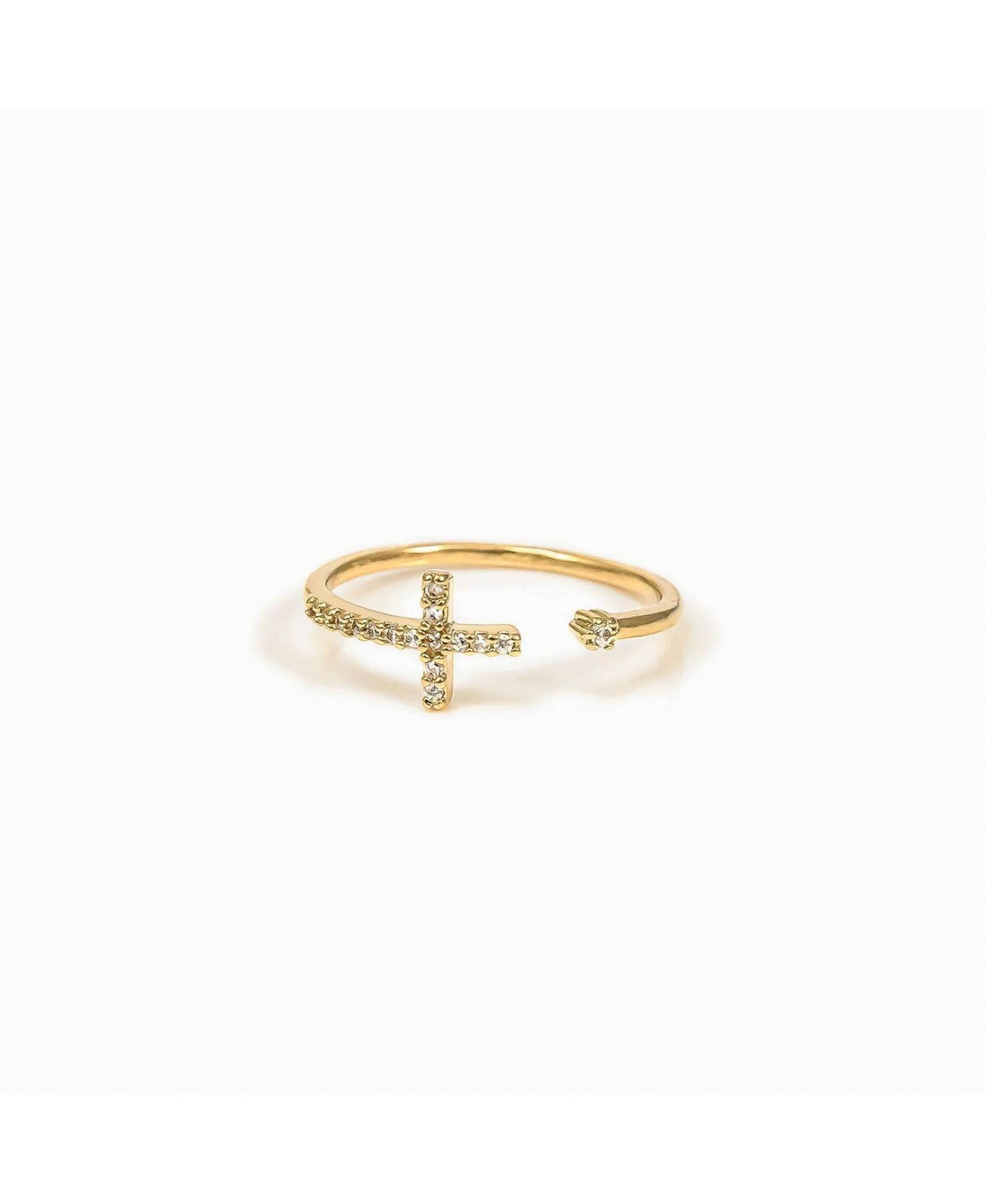 Кольцо 14k Gold Plated Cross Ring Faith Jewelry Dainty Trendy Everyday