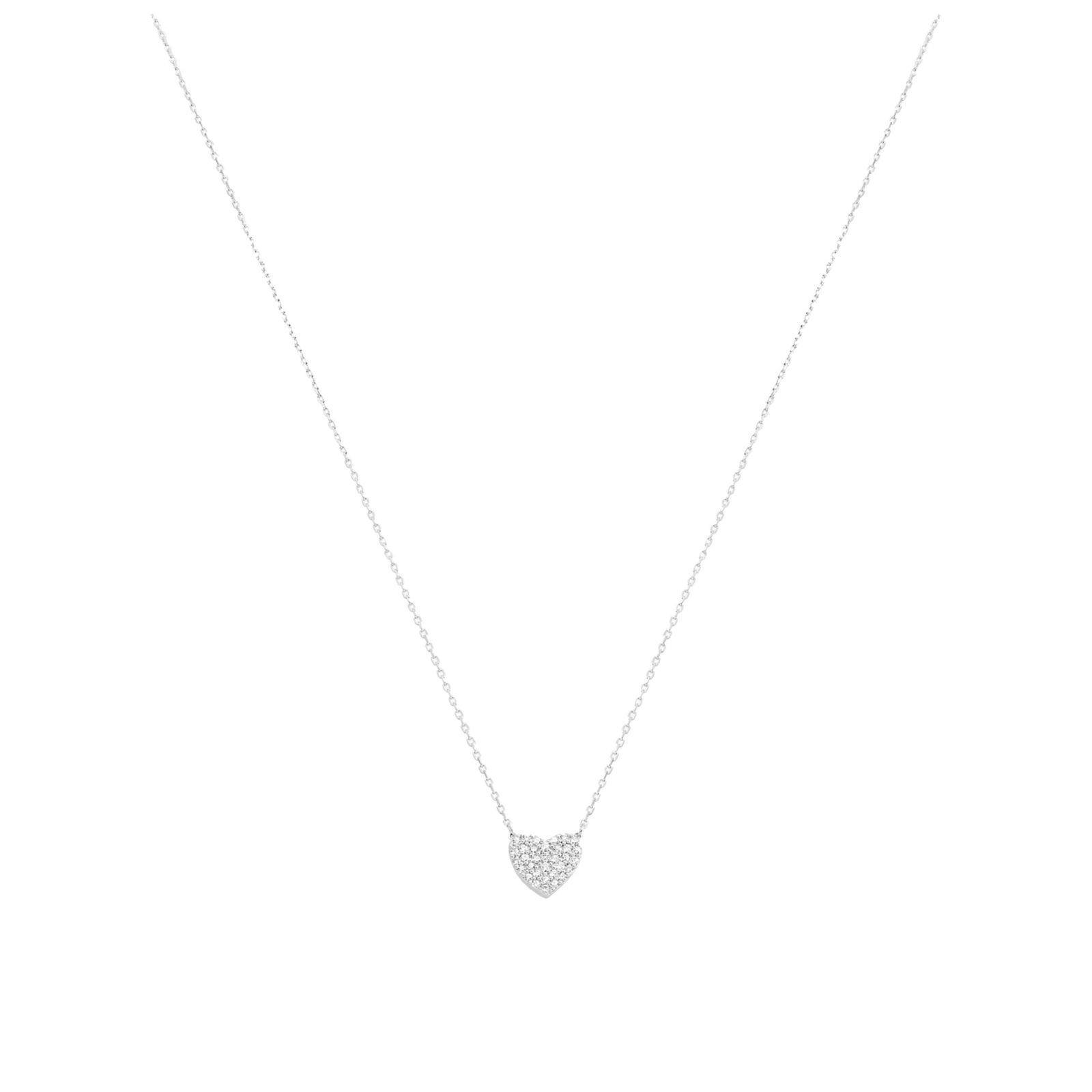 Колье Bearfruit Jewelry Sterling Silver 18k Gold Plated Crystal Heart