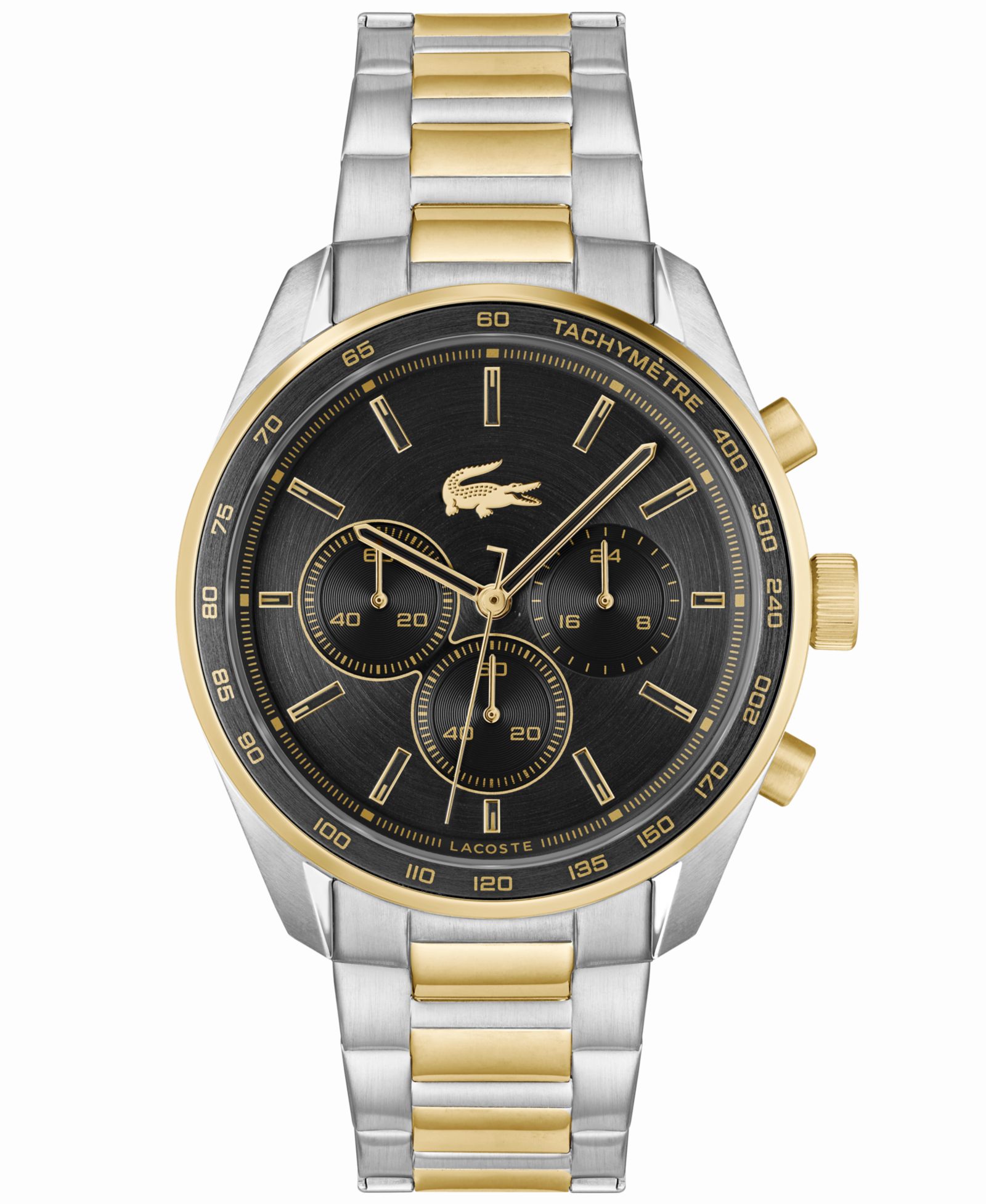 Lacoste Men's Boston Chronograph Two-Tone Stainless Steel Bracelet Watch 42mm