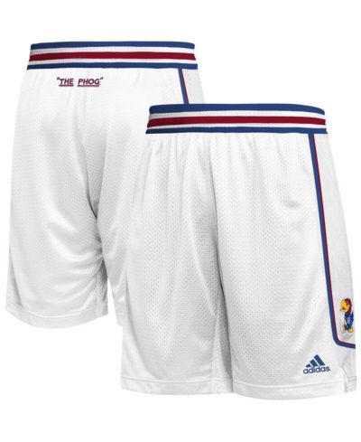 Мужские баскетбольные шорты adidas White Kansas Jayhawks Replica