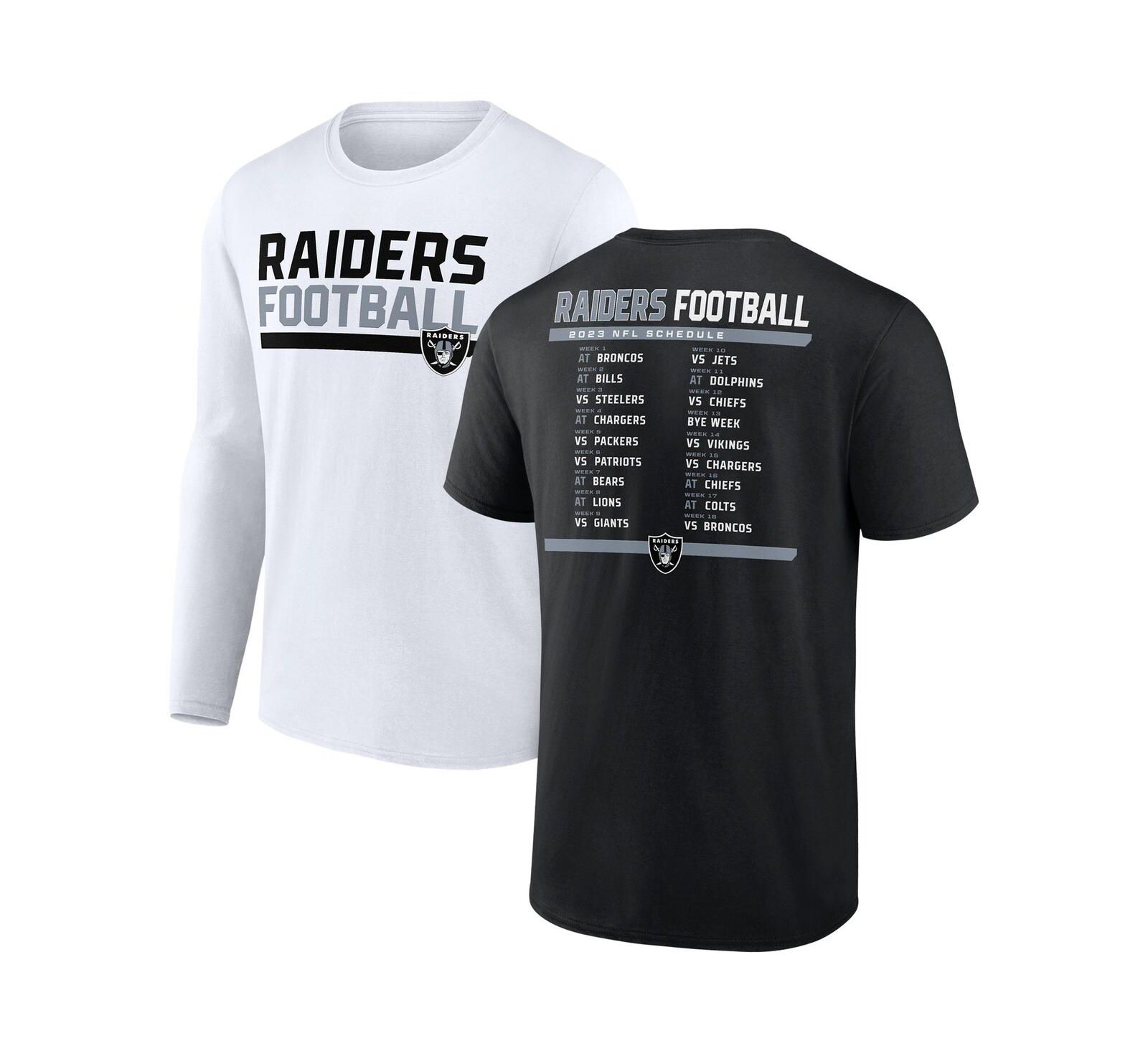 Мужской набор футболок Las Vegas Raiders 2023 Schedule, 2 шт