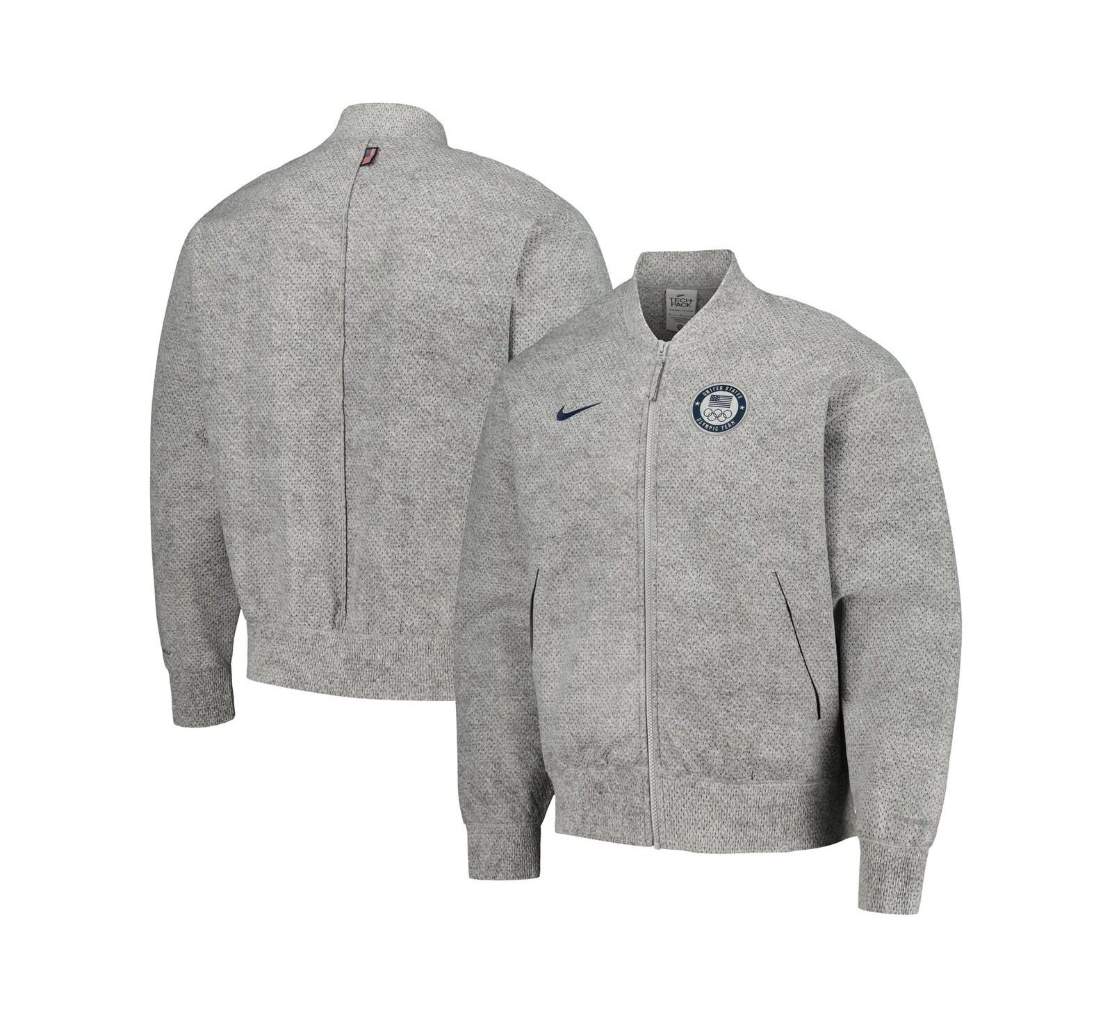 Мужская куртка Nike Gray Team USA 2024 Summer Olympics Full-Zip