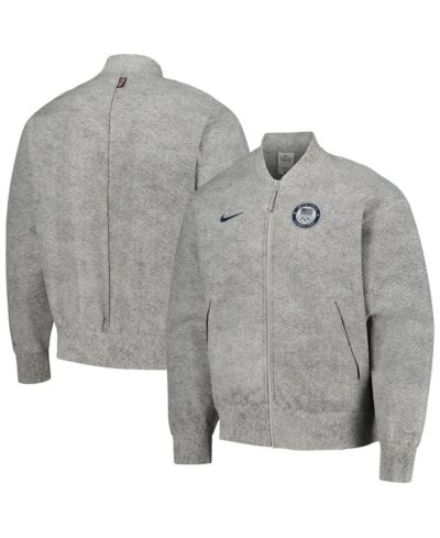 Men's Nike Gray Team USA 2024 Summer Olympics Media Day Look Full-Zip Jacket