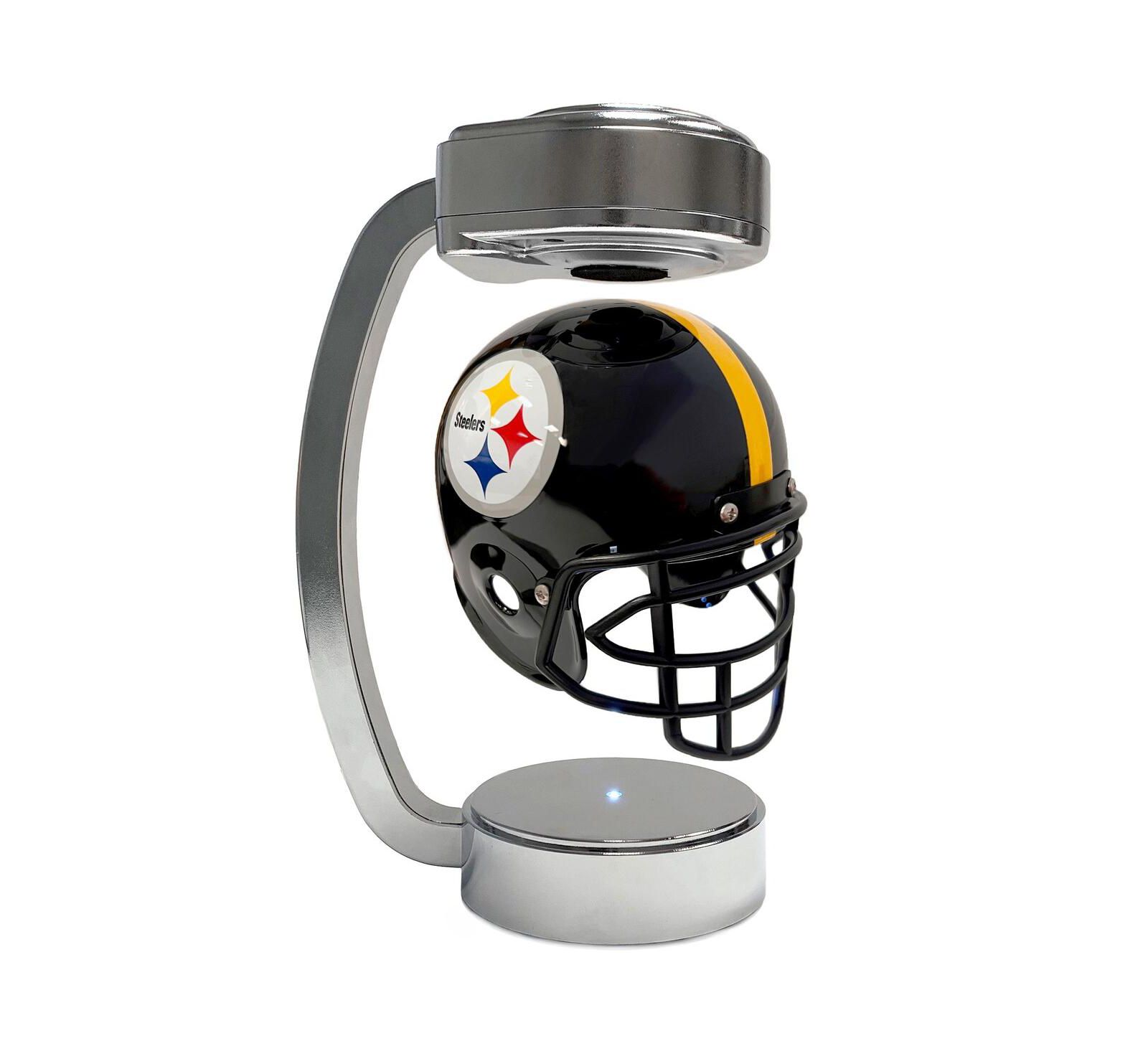 Pegasus Home Fashions Pittsburgh Steelers Chrome Mini Hover Helmet LED Rotating Figurine