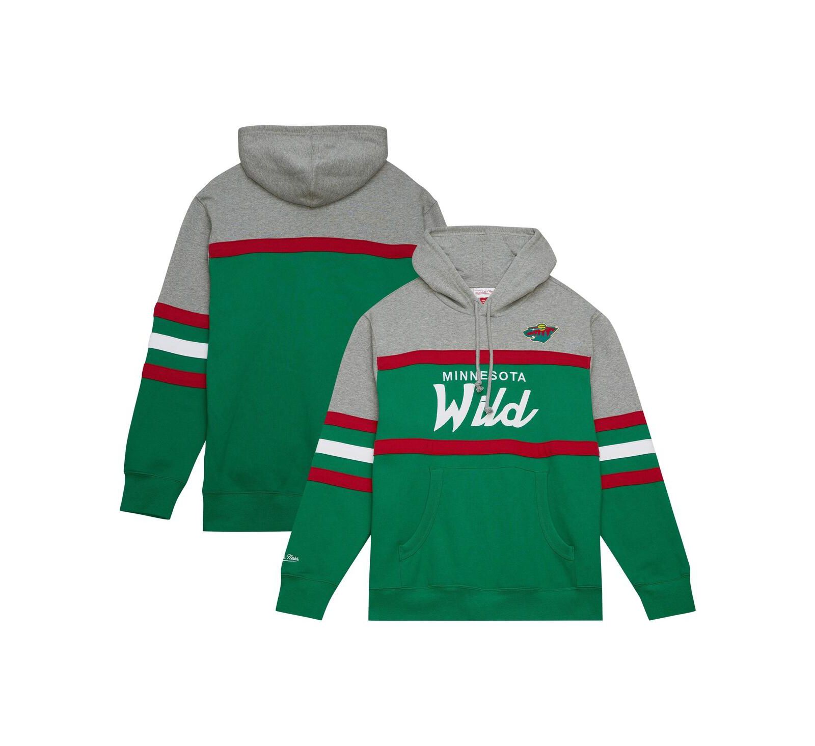 Мужской худи Mitchell & Ness Green, Gray Minnesota Wild