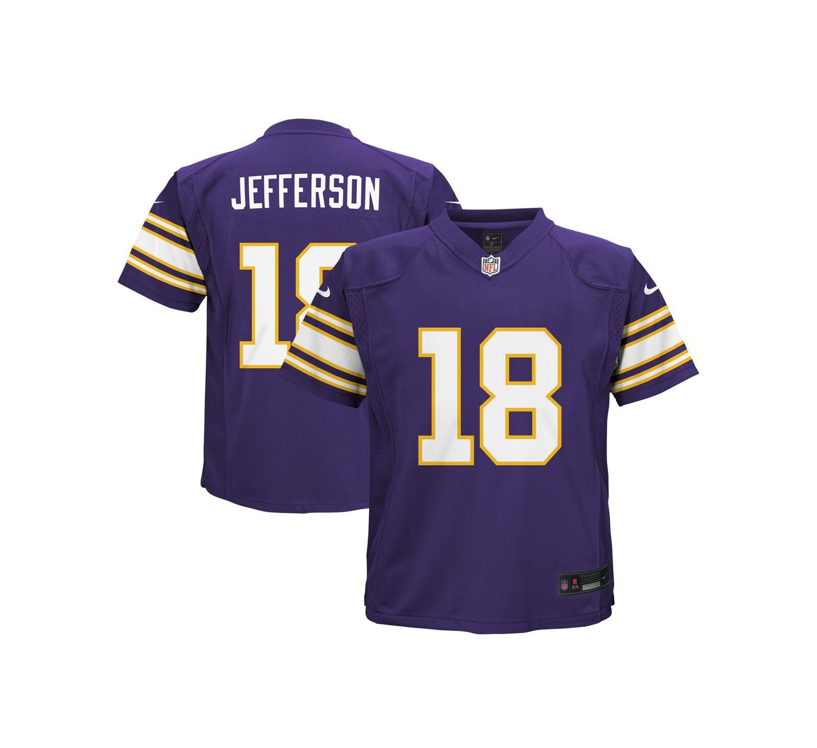 Детская игровая джерси Nike Justin Jefferson Purple Minnesota Vikings Alternate