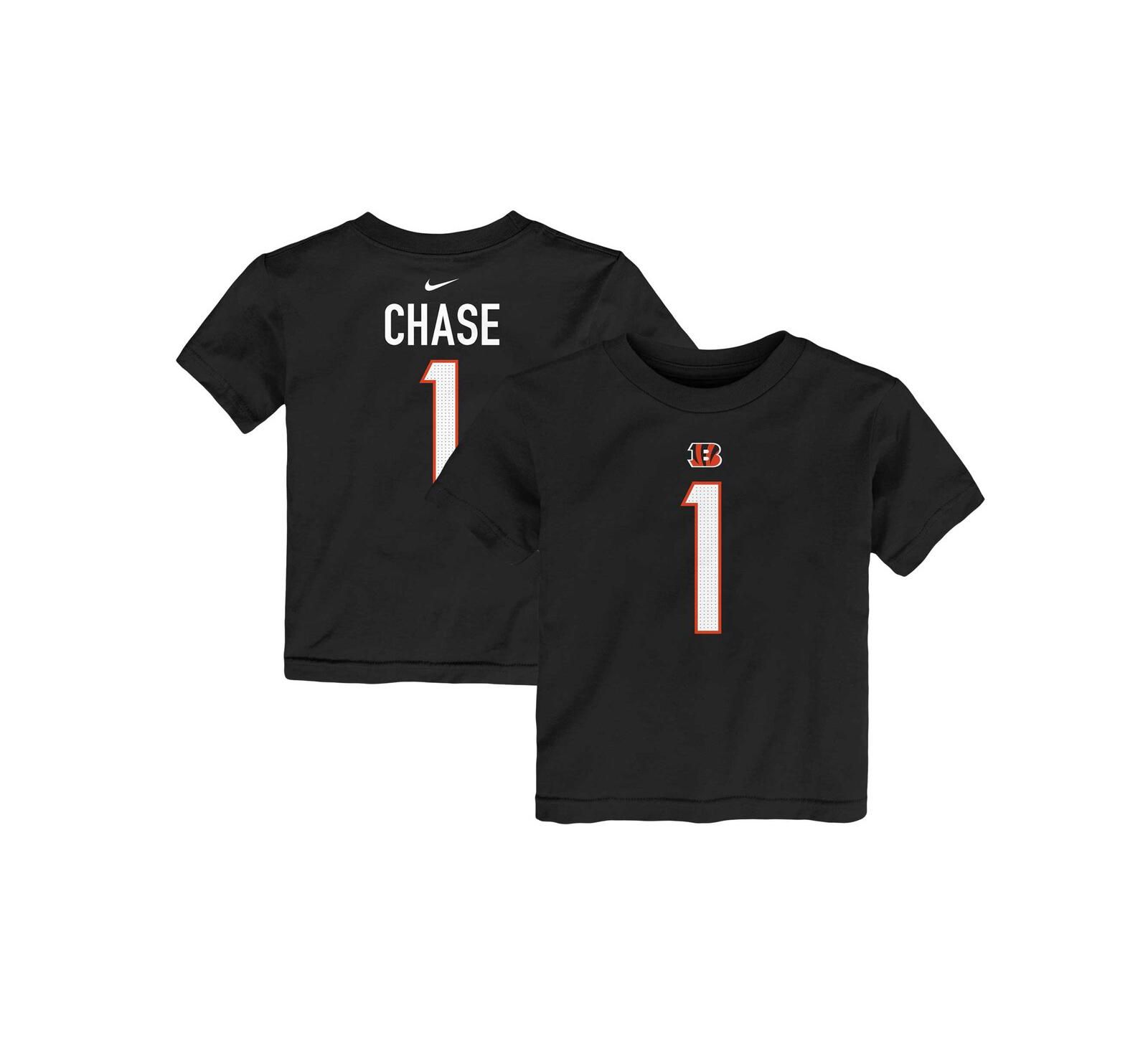 Детская футболка Nike Ja'Marr Chase Black Cincinnati Bengals Player Name and Number T-shirt