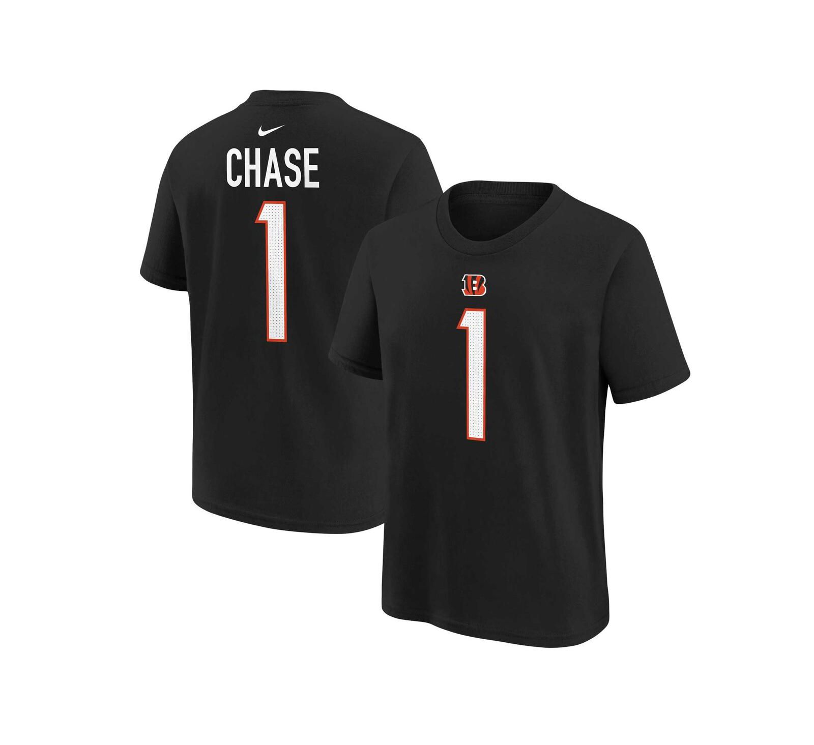 Детская футболка Nike Ja'Marr Chase Black Cincinnati Bengals Player Name and Number