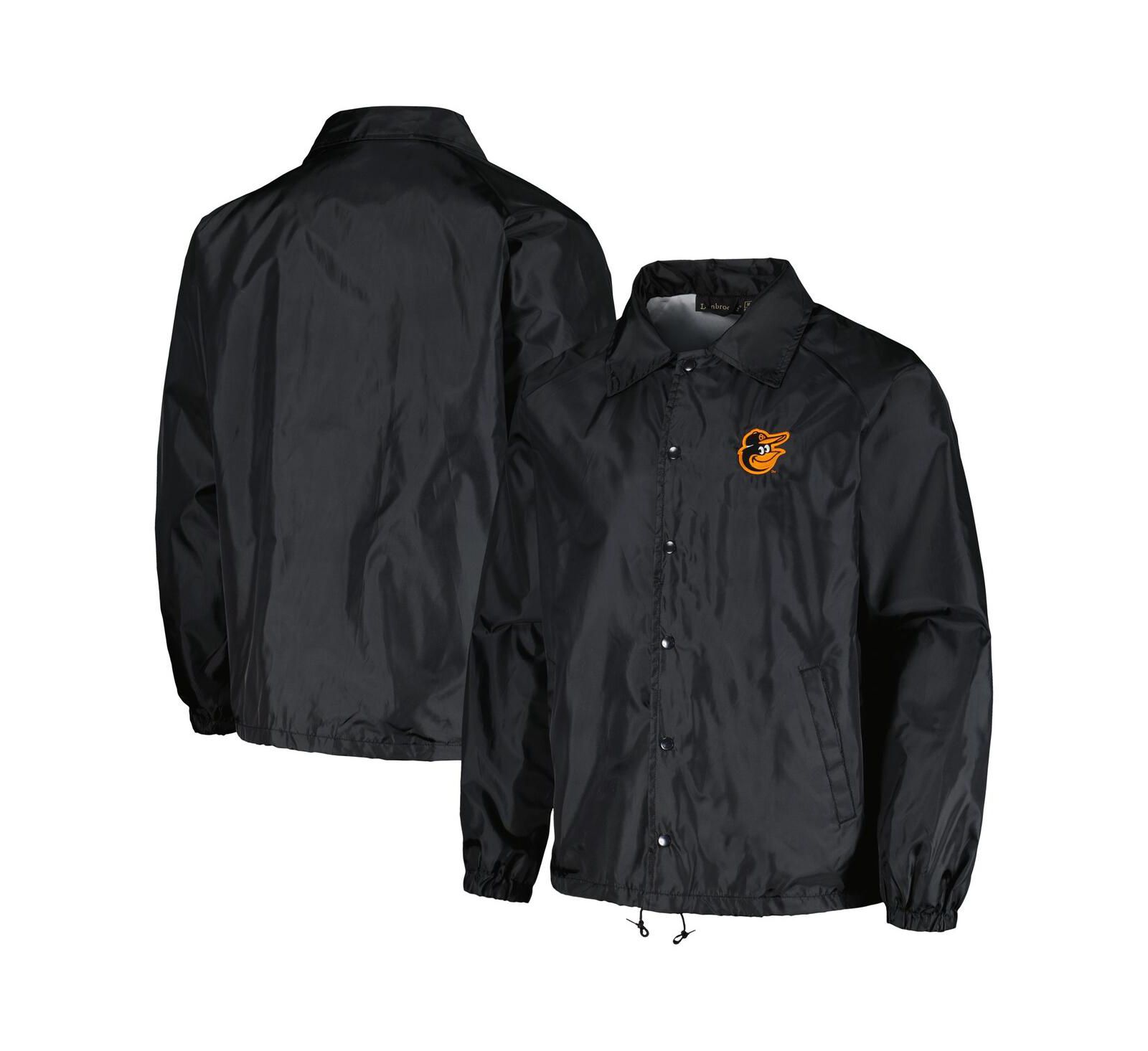 Мужская ветровка-рубашка Dunbrooke Baltimore Orioles Coach's Raglan Full-Snap Black