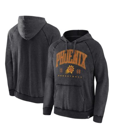 Мужское худи Fanatics Heather Charcoal Distressed Phoenix Suns Foul Trouble Snow Wash Raglan Pullover