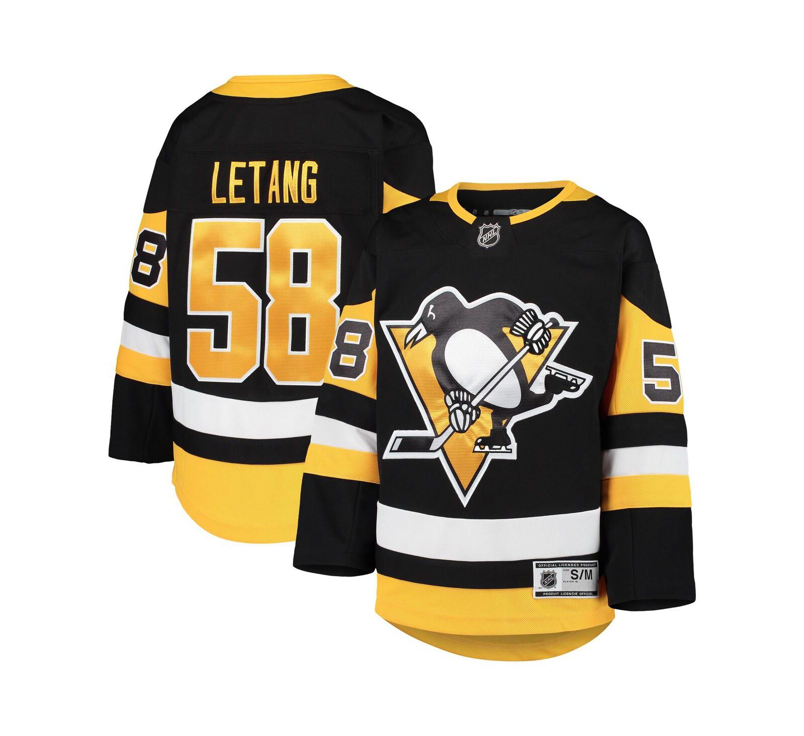 Детская джерси Kris Letang Black Pittsburgh Penguins Premier Player, Big Boys