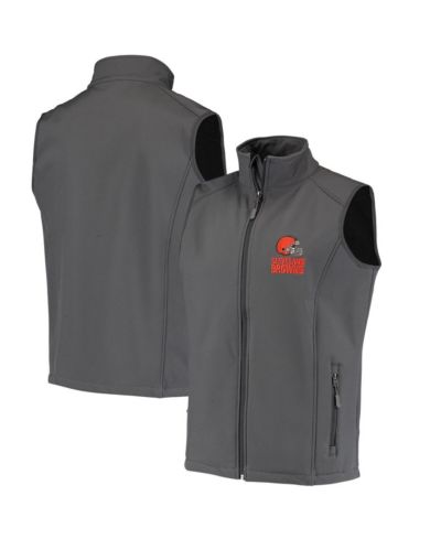 Мужской мягкий софтшелл жилет Dunbrooke Charcoal Cleveland Browns Circle Archer с полной молнией