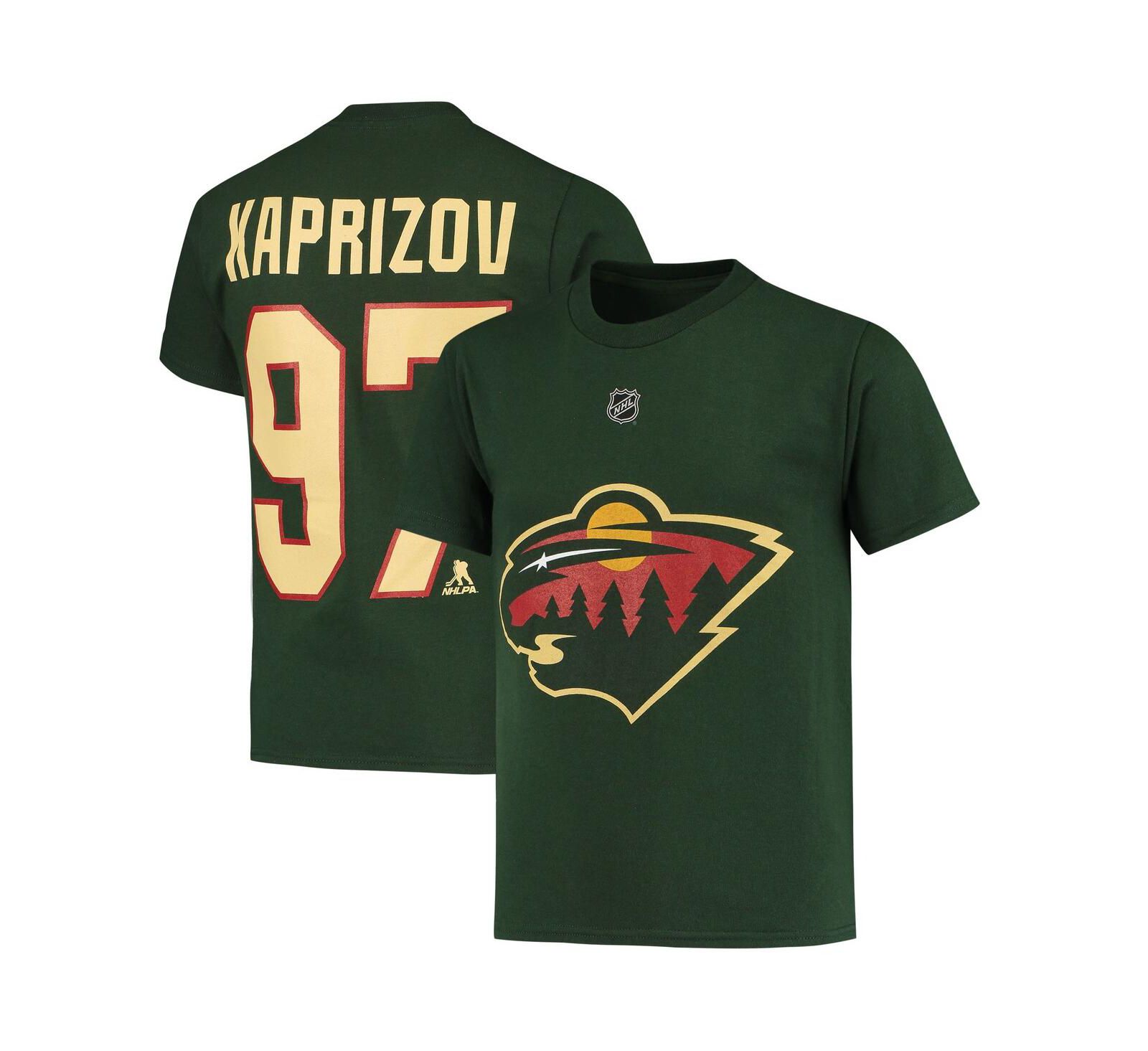 Outerstuff Детская футболка Kirill Kaprizov Minnesota Wild с именем и номером