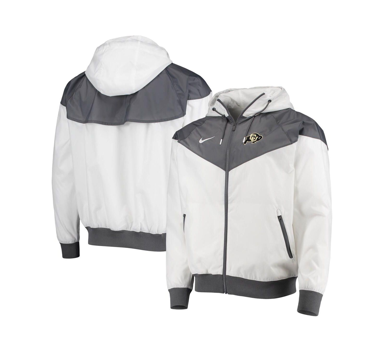 Men's Nike White Colorado Buffaloes Windrunner Raglan Full-Zip Hoodie Jacket