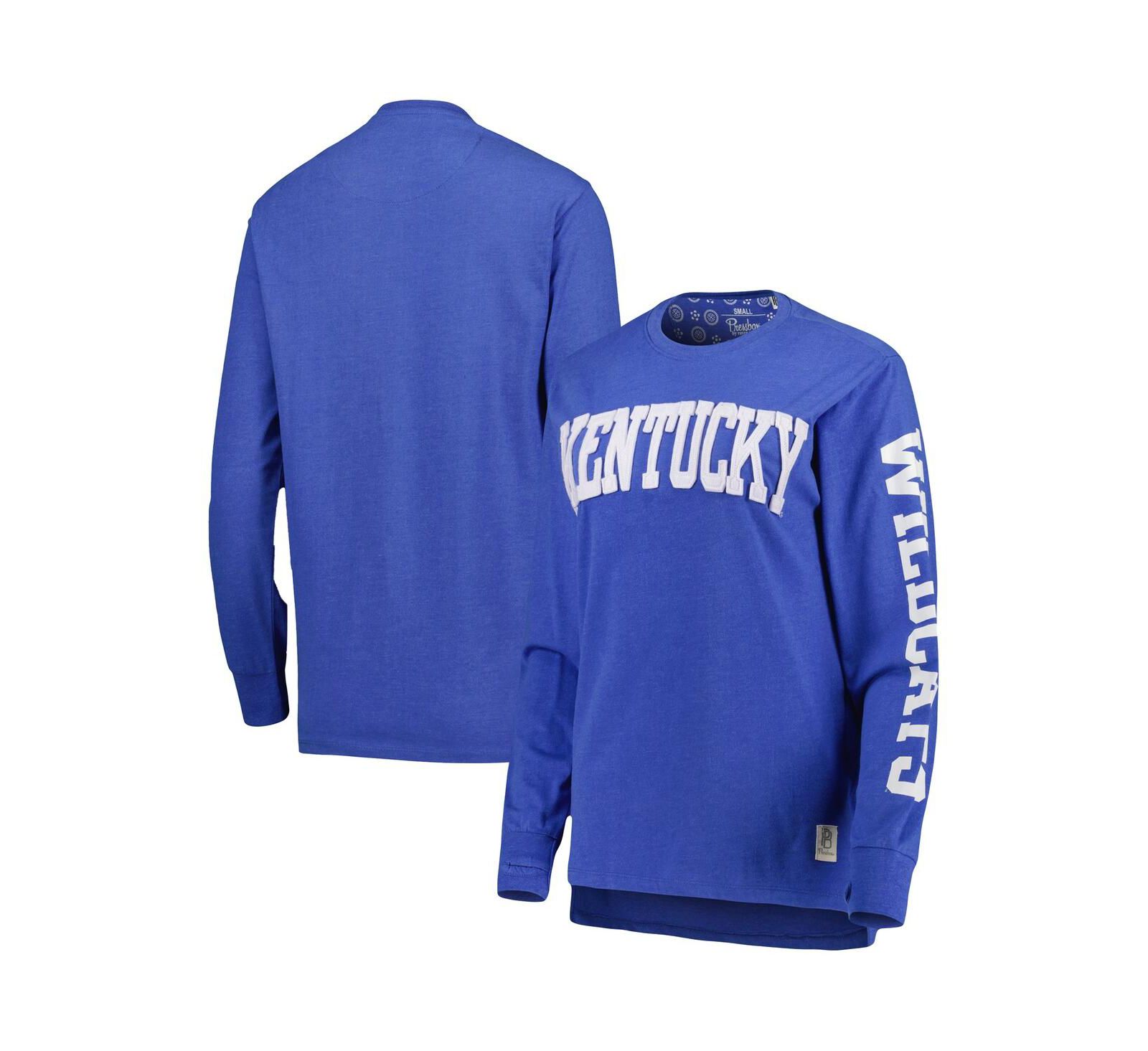 Женская футболка Pressbox Royal Kentucky Wildcats Two-Hit Canyon с длинным рукавом