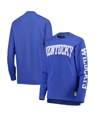 Женская футболка Pressbox Royal Kentucky Wildcats Two-Hit Canyon с длинным рукавом
