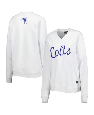 Женское флисовое худи The Wild Collective с V-образным вырезом White Indianapolis Colts Cheer