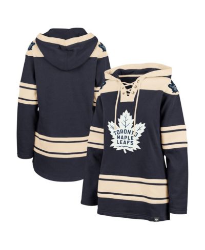 Женский худи '47 Brand Navy Toronto Maple Leafs Superior Lacer Pullover