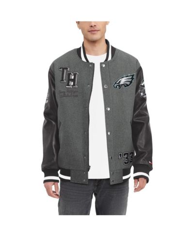 Мужская университетская куртка Tommy Hilfiger Philadelphia Eagles, Heather Gray/Black