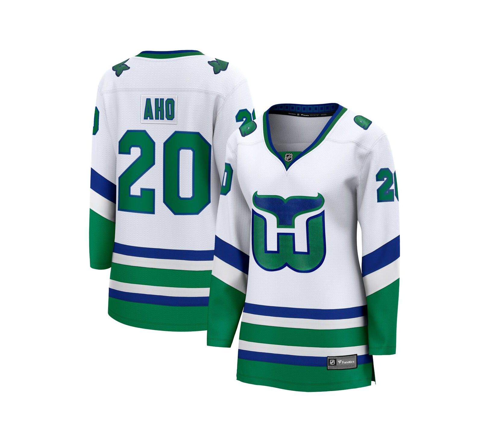 Женская джерси Fanatics Sebastian Aho Carolina Hurricanes Whalers Premier Breakaway