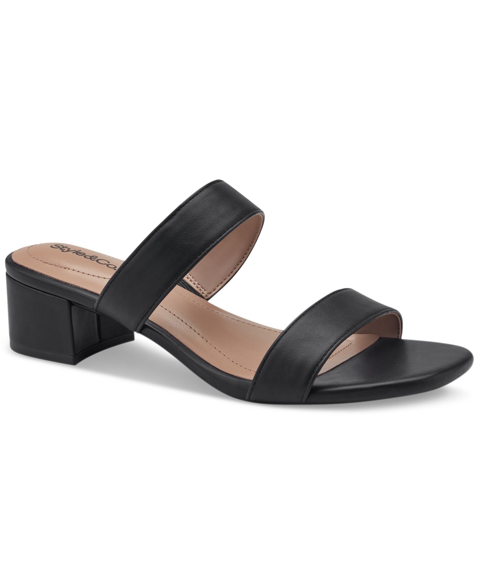 Style & Co Victoriaa Double Band Block Heel Dress Sandals, Created for Macy's