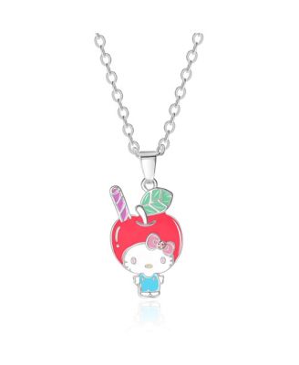 Hello Kitty Sanrio Эмалевая подвеска-кулон 3D Apple Crystal Cafe