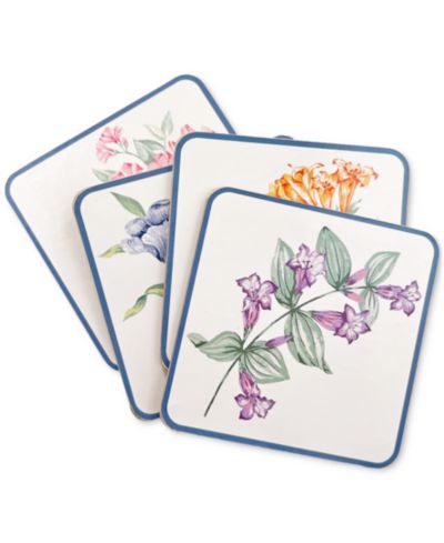 Macy's набор подставок под стаканы Lenox Butterfly Meadow Garden Cork, 4 шт.