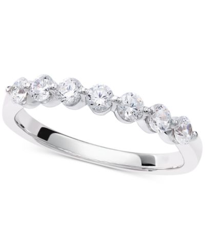 Кольцо Diamond Seven Stone Band 14k White or Yellow Gold