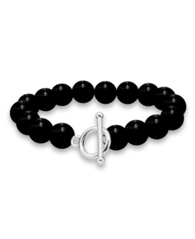 Macy's Silver Plated Multi Genuine Stone Stretch Bracelet браслет