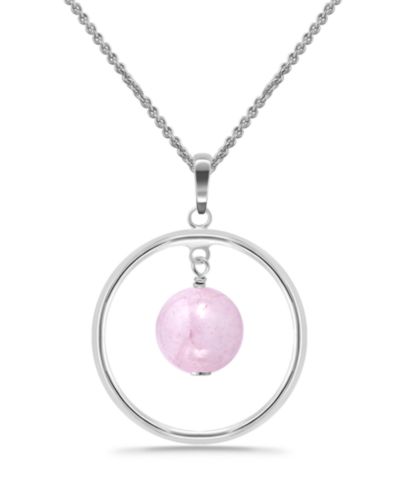 Macy's Silver Plated Multi Genuine Stone Circle Pendant Necklace