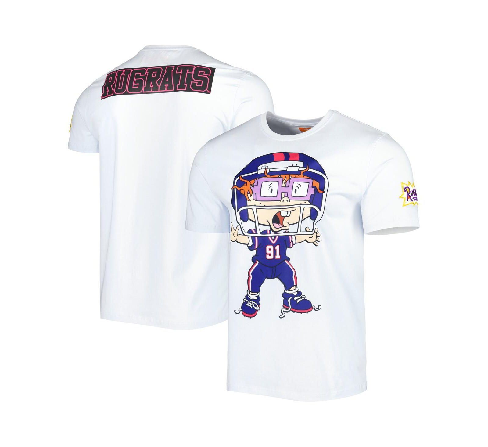 Мужская и женская футболка Pro Standard Freeze Max White Rugrats Wide Open Football