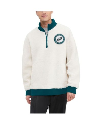 Мужской свитшот Tommy Hilfiger Philadelphia Eagles Jordan Sherpa Quarter-Zip Cream
