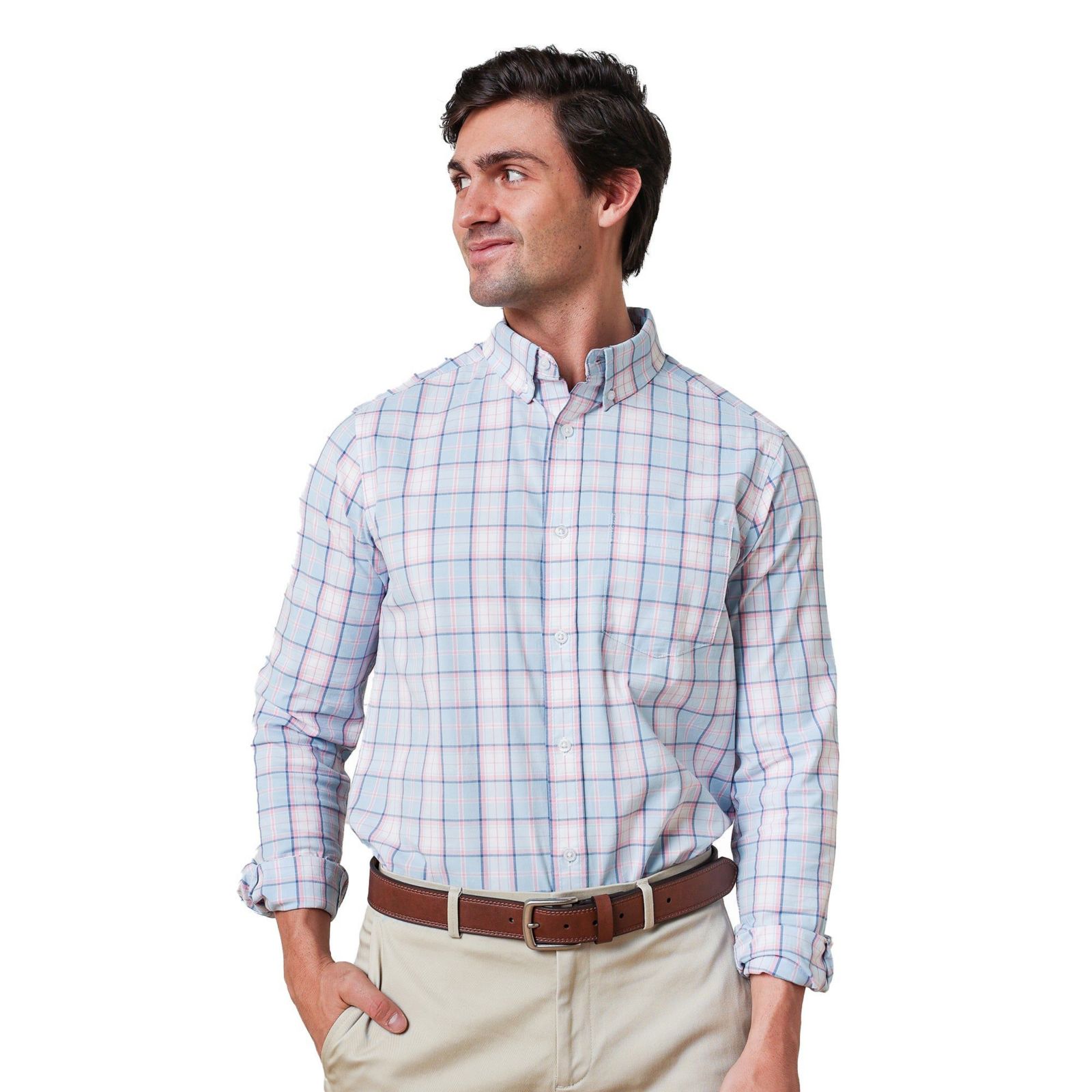 Мужская рубашка Hope & Henry Organic Long Sleeve Stretch Poplin