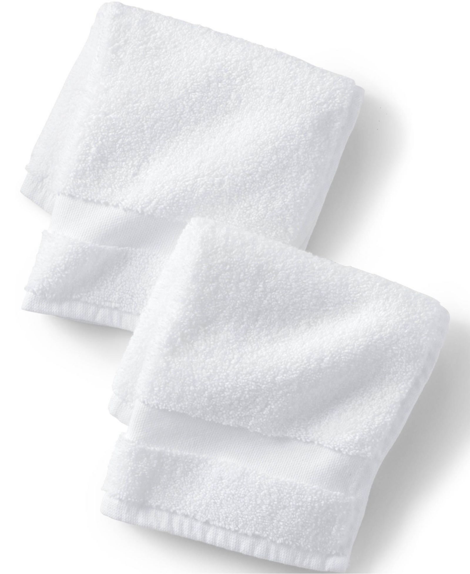 Lands' End Essential Cotton 2-Piece Washcloth Set