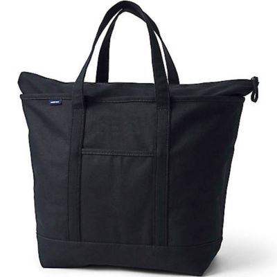 Lands' End холщовая сумка тоут на молнии, цвет однотонный, XL
