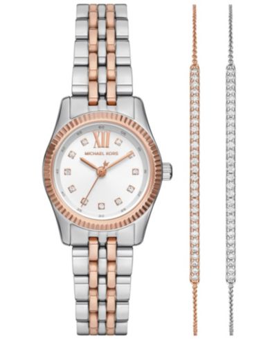 Женский подарочный набор Michael Kors: часы Lexington и браслеты, 26mm