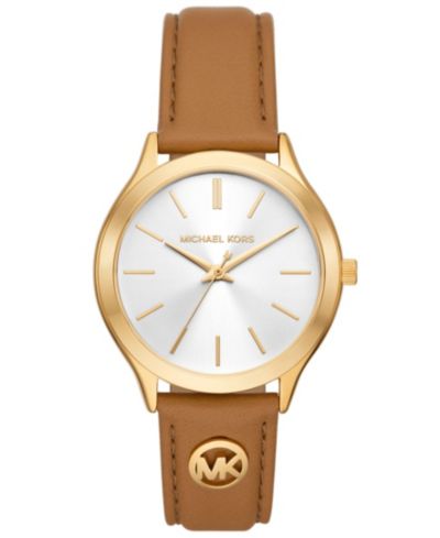 Женские часы Michael Kors Runway Three-Hand Leather 38mm
