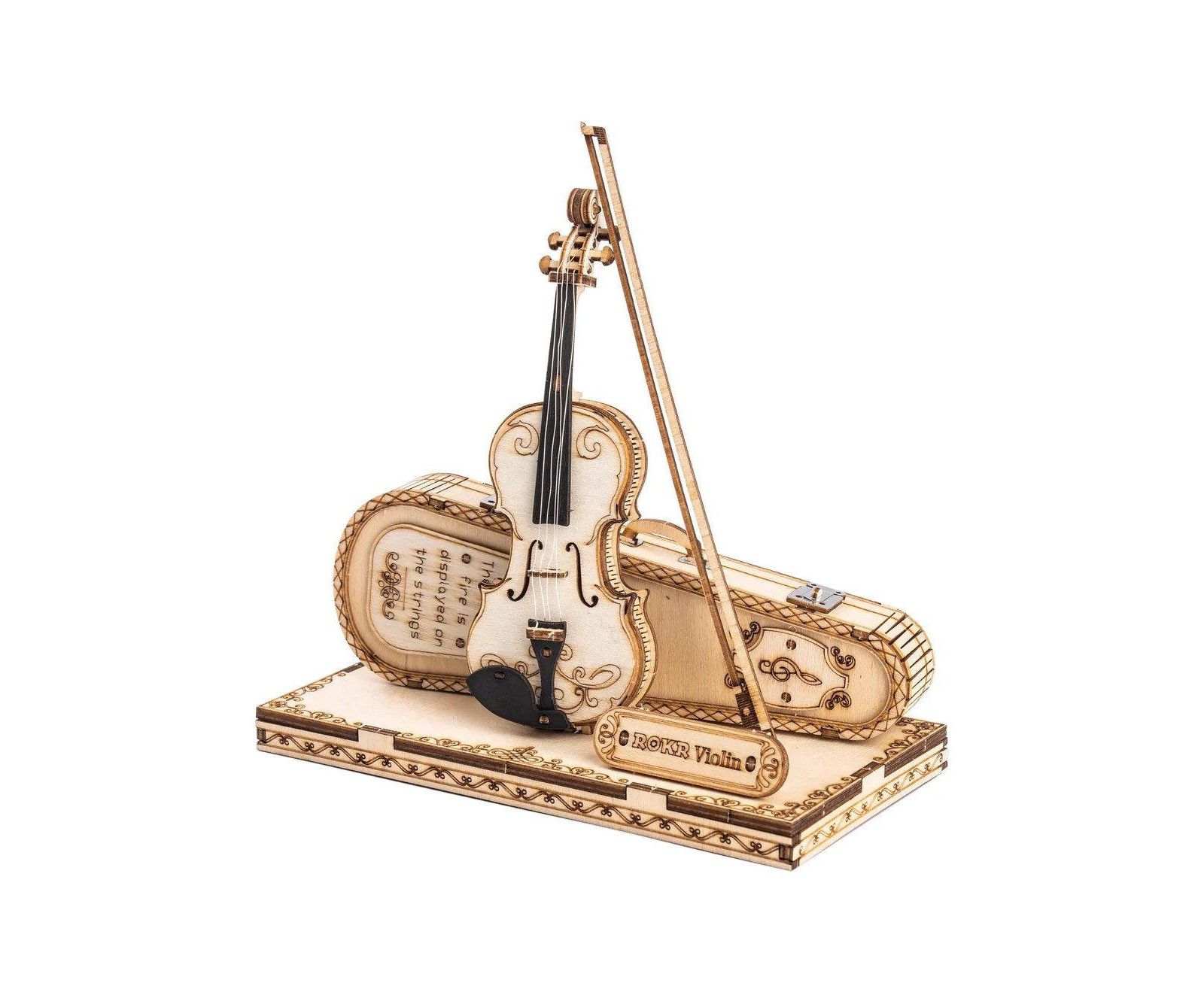 Деревянный 3D пазл DIY Violin Capriccio, 62 шт