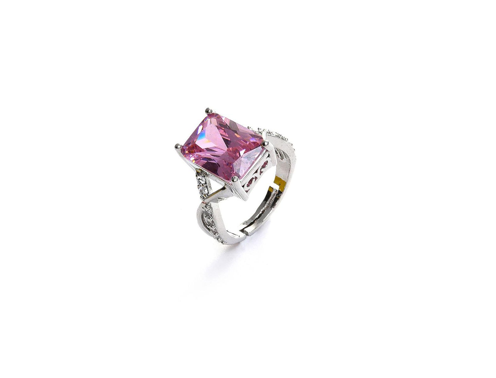 Женское коктейльное кольцо SOHI Pink Crystal