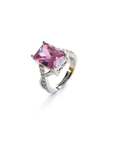 Женское коктейльное кольцо SOHI Pink Crystal