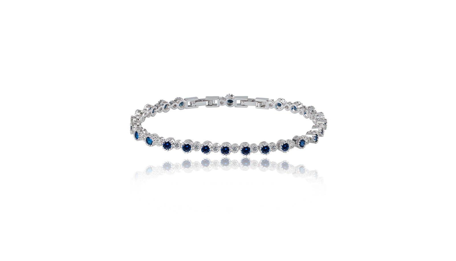 Hollywood Sensation Cubic Zirconia Tennis Bracelet with Round Cut Cubic Zirconia