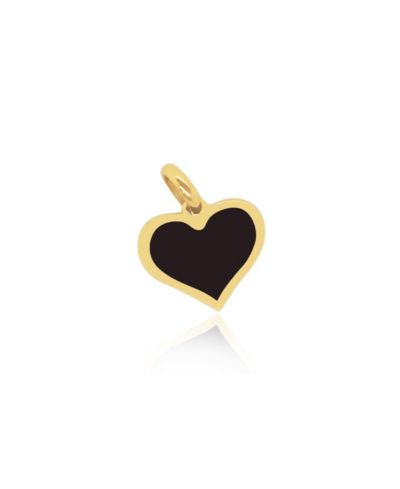 Подвеска The Lovery Onyx Heart Charm 14K Gold 10 millimeters