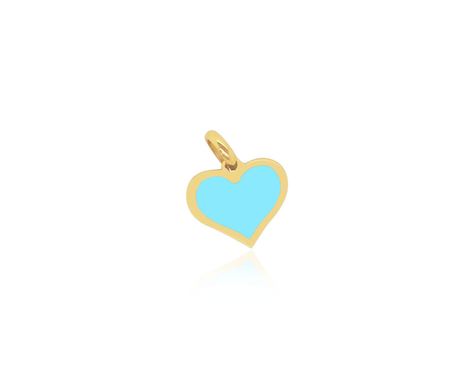 Подвеска The Lovery Turquoise Heart Charm 14K Gold 10mm