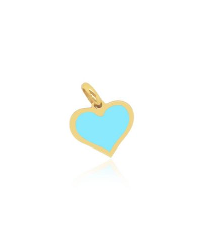 Подвеска The Lovery Turquoise Heart Charm 14K Gold 10mm