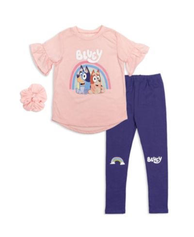 Комплект из 3 предметов Bluey Bingo Girls T-Shirt Leggings and Scrunchie