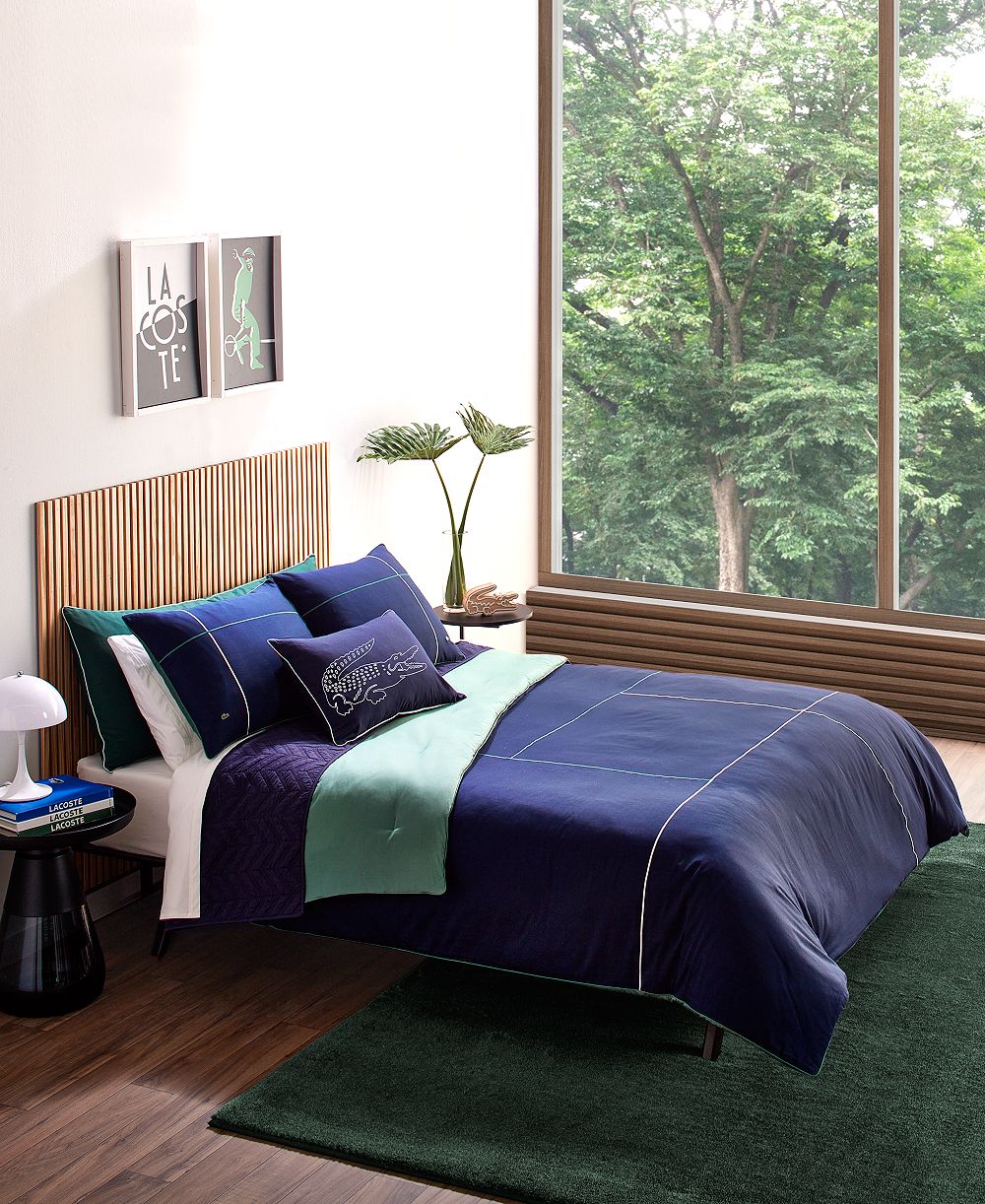 Lacoste Home Court Lines 3-Pc. Comforter Set, King
