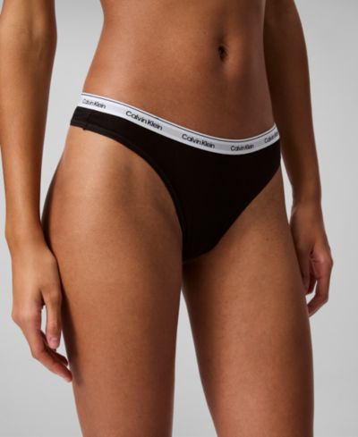 Calvin Klein Women's Modern Logo Thong Underwear QD5043