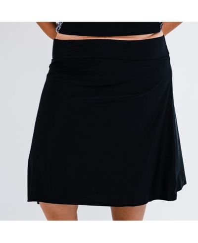 Calypsa Plus Size Long Swim Skort