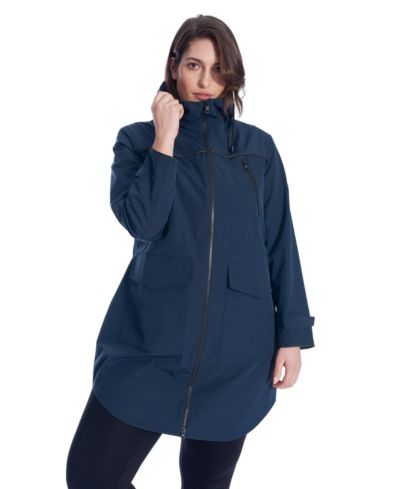 Женский Plus Size непромокаемый плащ с капюшоном на завязках